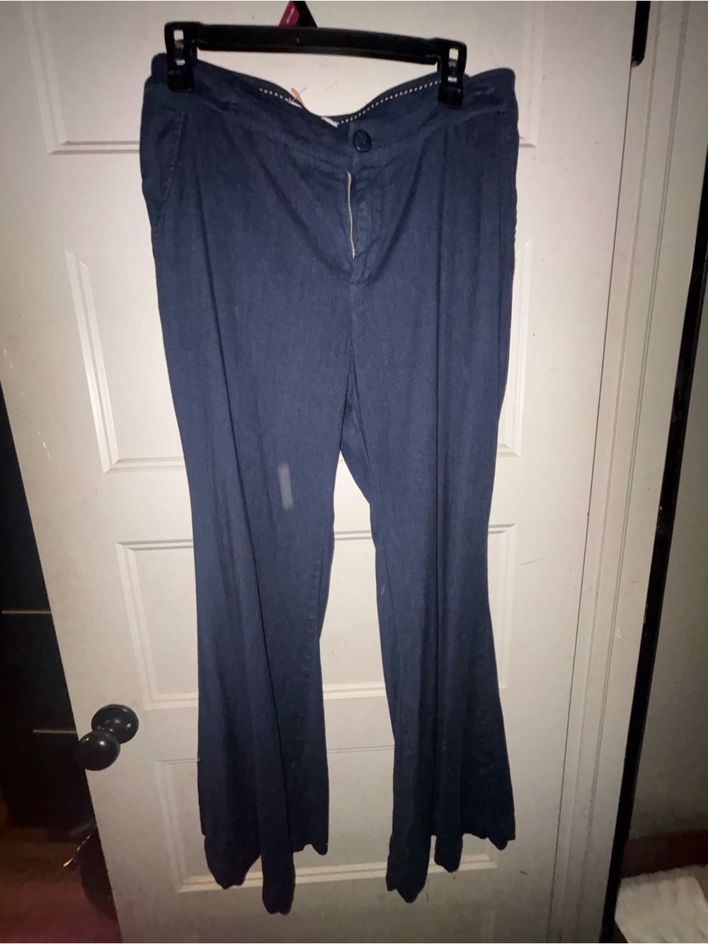 Anthropologie Navy Boot-Cut Dress Pants